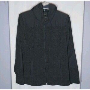 Eddie Bauer Womens Hooded Fleece Full Zip Jacket L Gorpcore Athleisure Casual